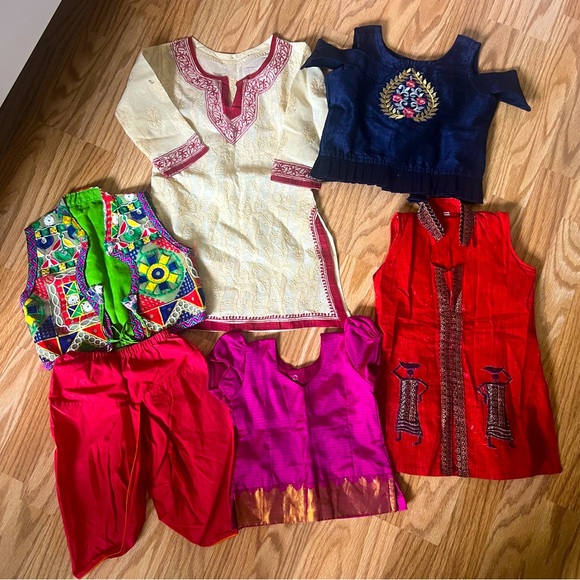 Traditional Indian/Pakistani Girls Clothing BundleSize 18-24, 6-Piece Ethnic Lot - Picture 1 of 13